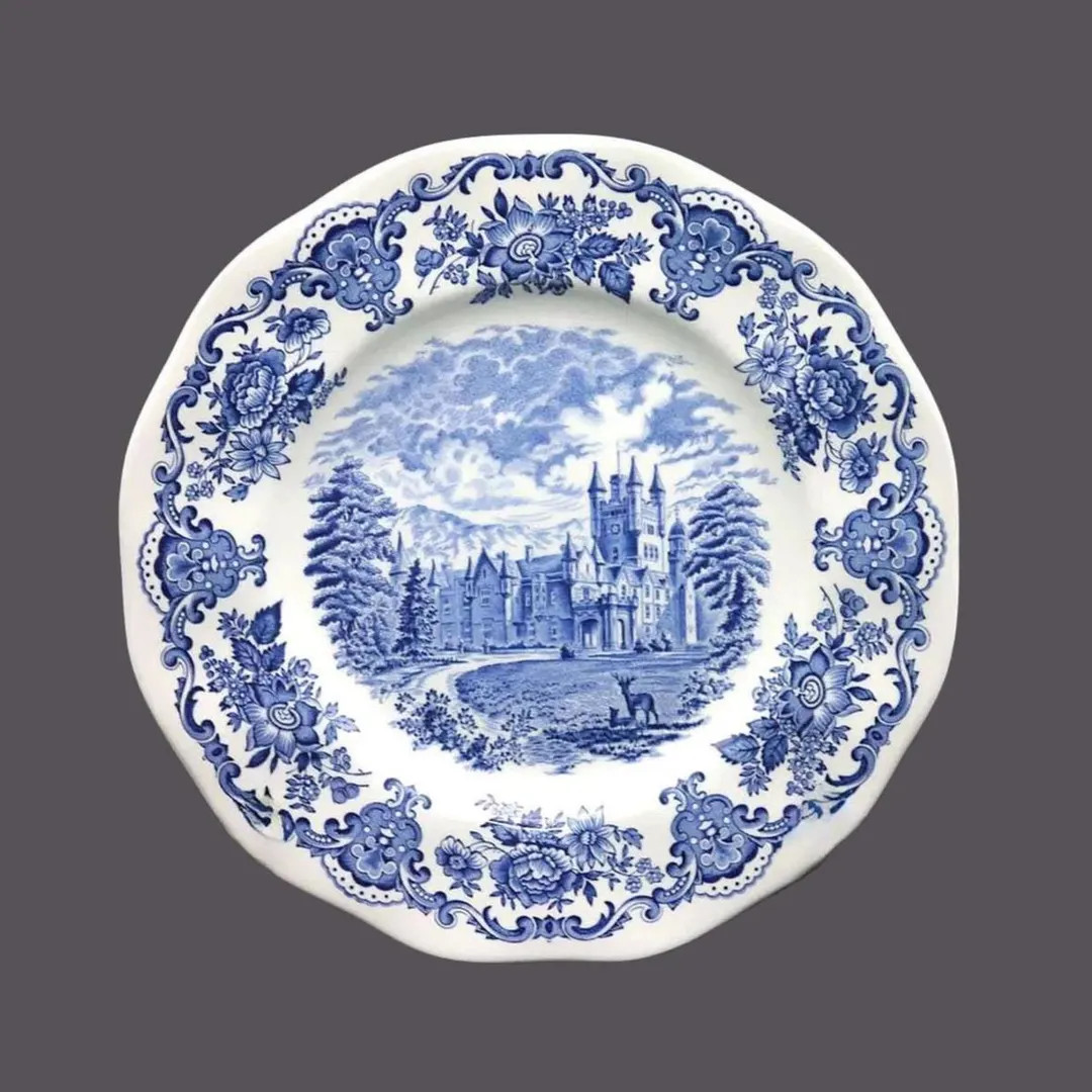 Vintage Wedgwood Royal Homes of Britain Blue dinner plate made in England. | Etsy (US)