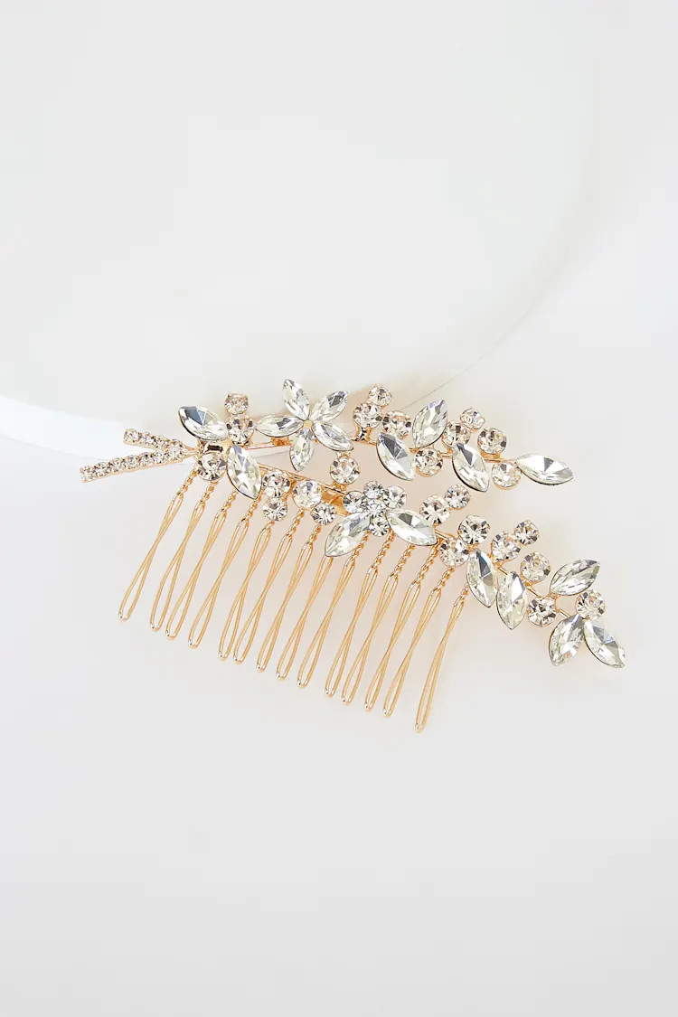 Perfect Finale Gold Rhinestone Barrette | Lulus (US)