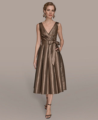 Donna Karan New York Women's V-Neck Sleeveless Dress - Macy's | Macy's