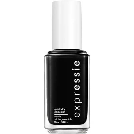 essie expressie quick-dry nail polish, black nail polish, now or never, 0.33 fl. oz. | Walmart (US)