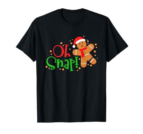 Gingerbread Christmas Oh Snap! Baking Baker Holiday T-Shirt | Amazon (US)
