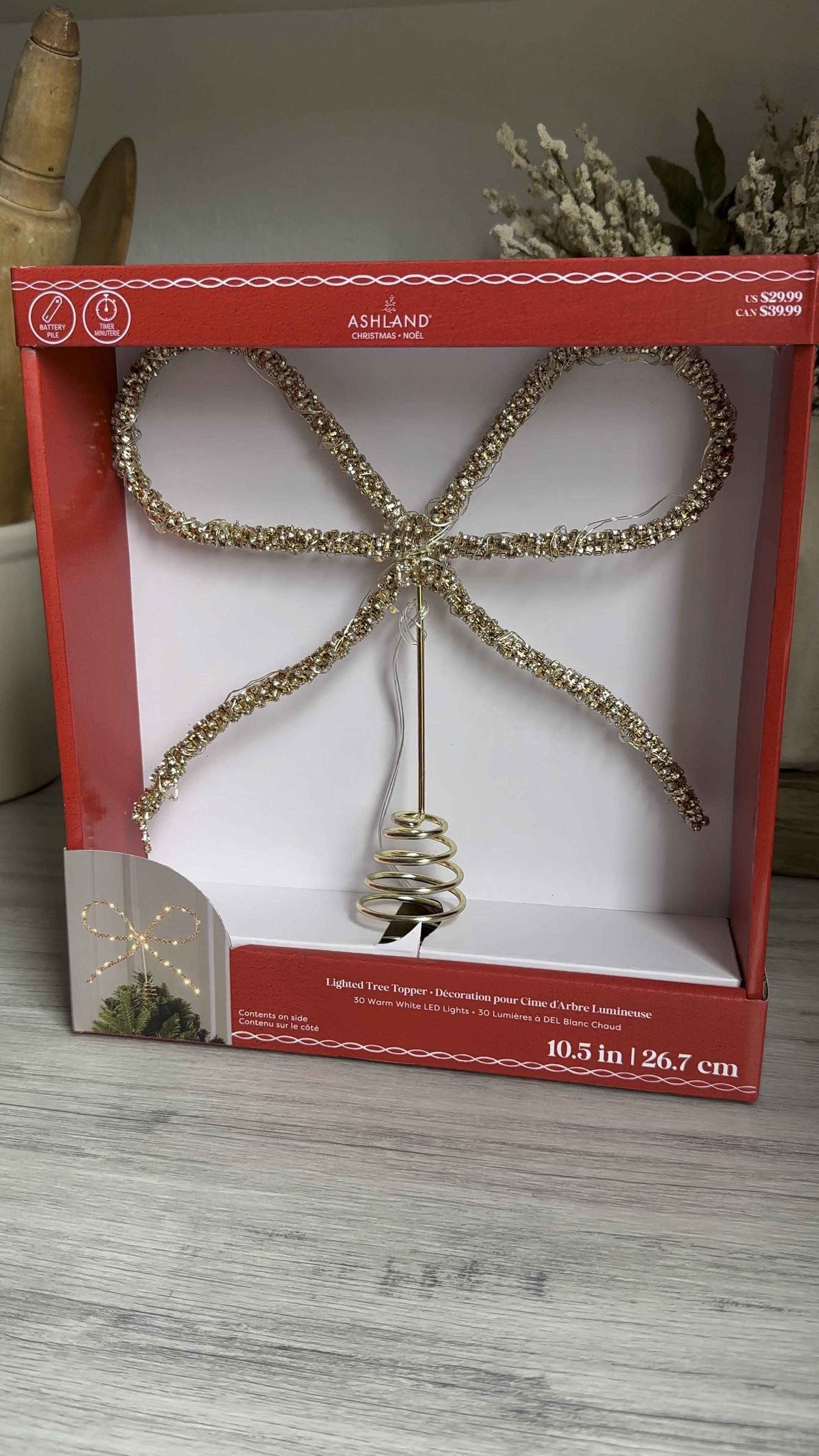 9.5" Gold Rhinestone Bow LED Tree
Topper by Ashland

#LTKFindsUnder50 #LTKHoliday #LTKHome