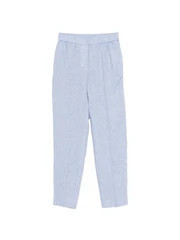 Peserico Linen Tapered Trousers — Light Blue | Italist Inc.