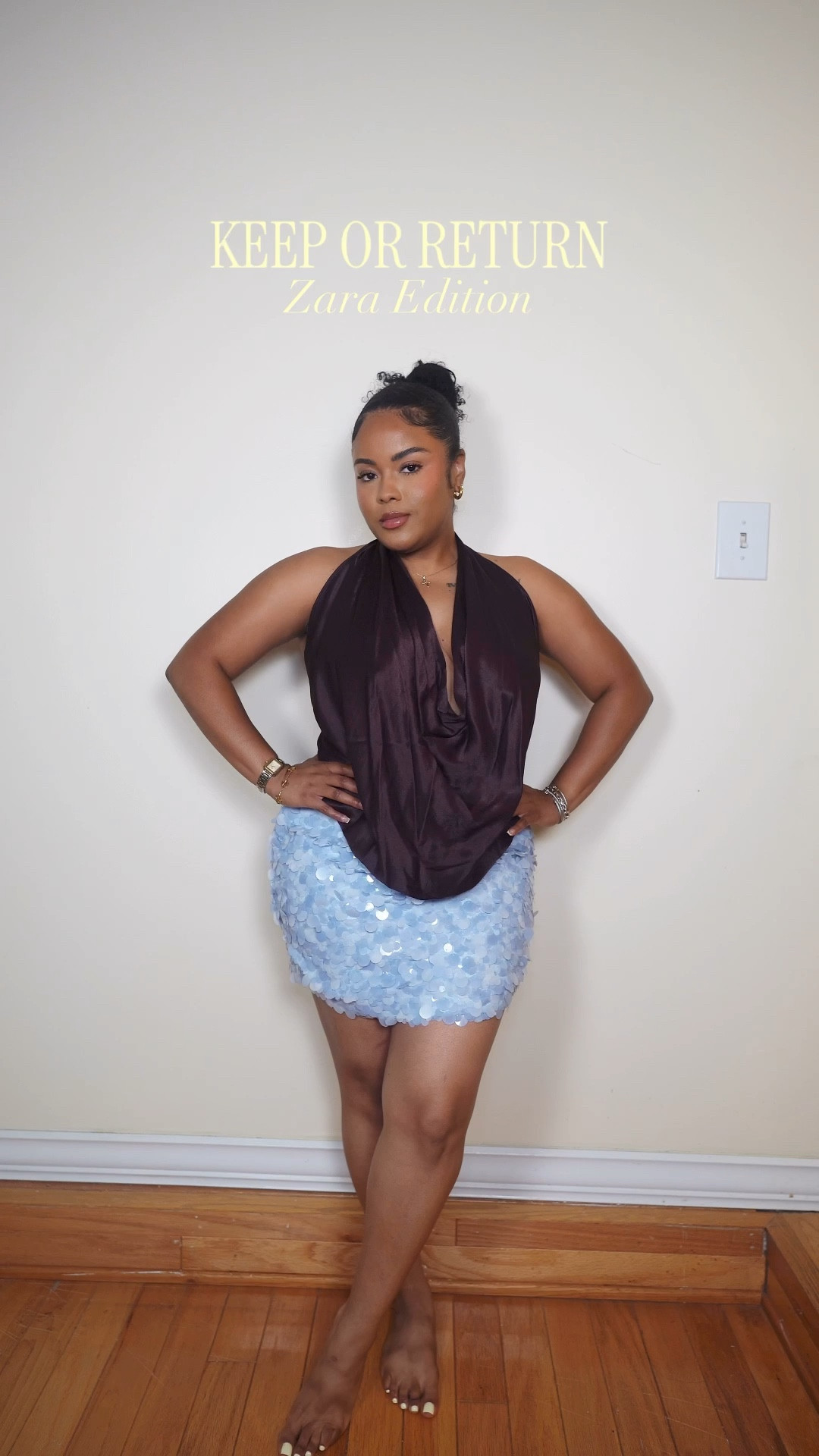 Zara Haul (Keep or Return): Linen peplum top: M, Linen Shorts: L, Long sheer top: L, Burgundy plunge top: M, Green skirt: L, Blue sequin skirt: L, Brown Dress: M, Burgundy Dress: M

#LTKFindsUnder100 #LTKPetite #LTKMidsize