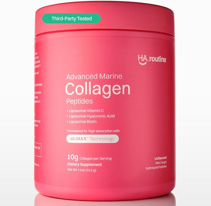 Advanced Marine Collagen Powder Plus Liposomal Vitamin C, Hyaluronic Acid & Biotin, Sugar-Free Ty... | Amazon (US)