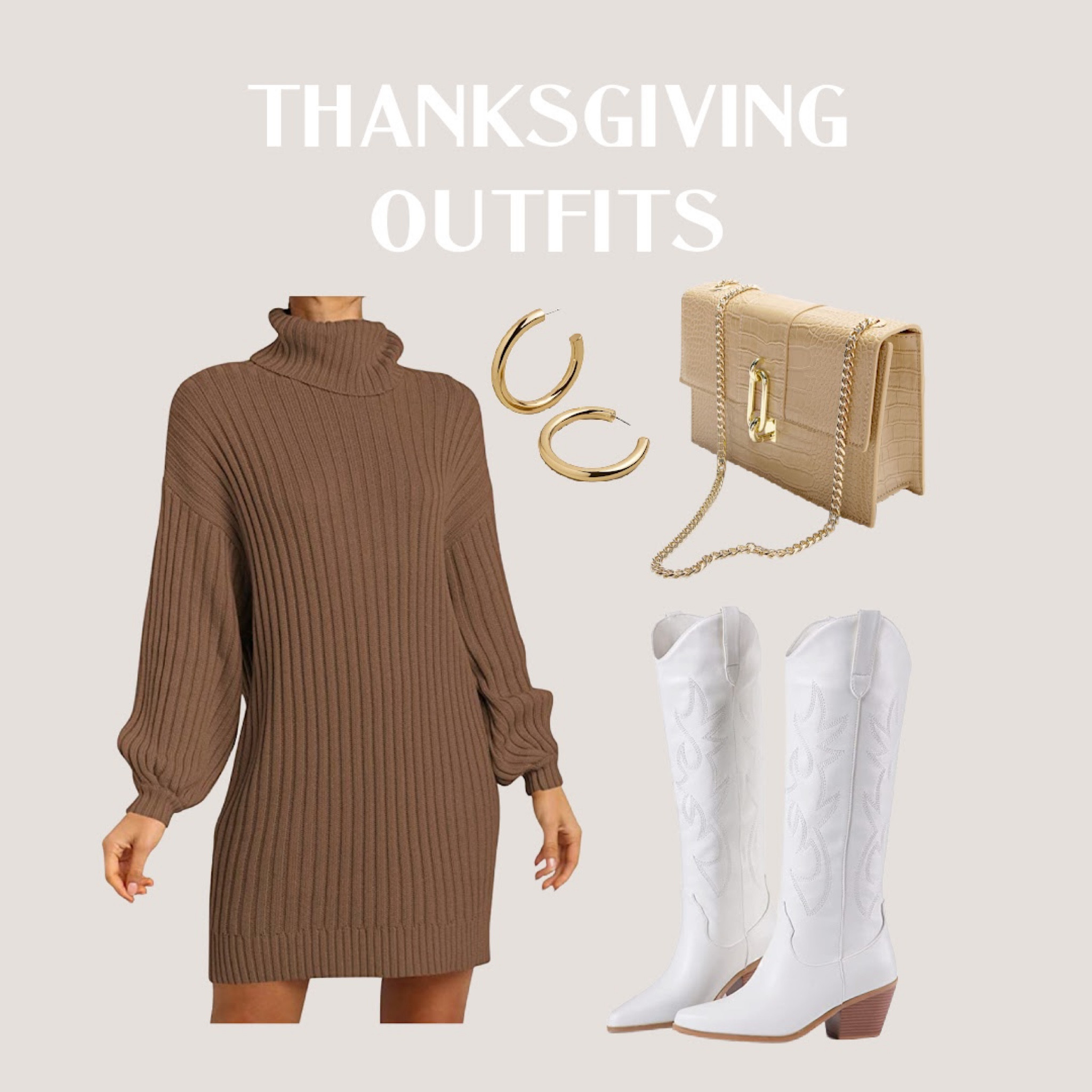 Comfy sweater dress Thanksgiving outfit idea!! 🖤✨🥂🍗⚡️

#LTKHoliday #LTKfit #LTKSeasonal