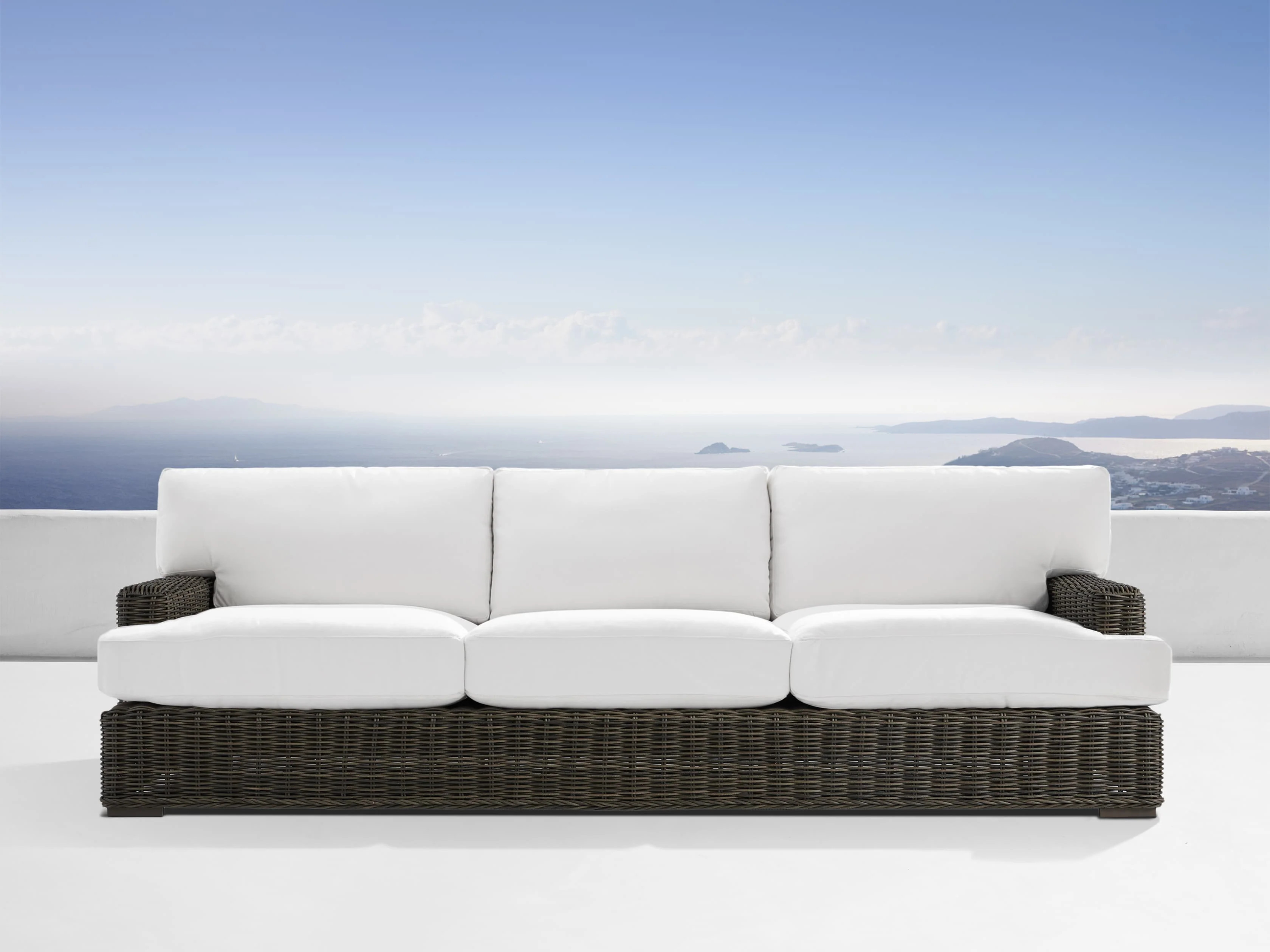 Wyatt Outdoor Sofa in Dry Bark | Arhaus