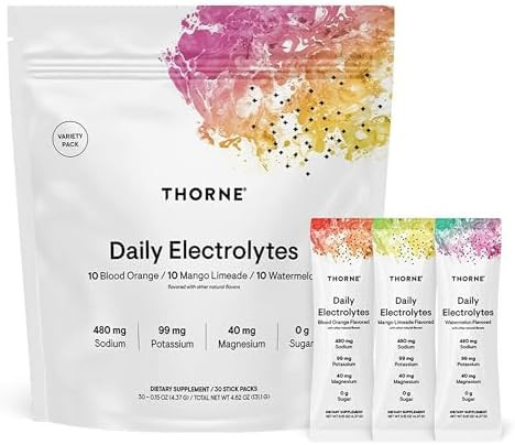 THORNE - Daily Electrolytes - Zero Sugar & Low-Calorie Electrolyte Powder Drink Mix - Flavors Der... | Amazon (US)