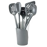 Hutzler Melamine Cooking Utensils and Crock Set, 6-pc, Gray | Amazon (US)