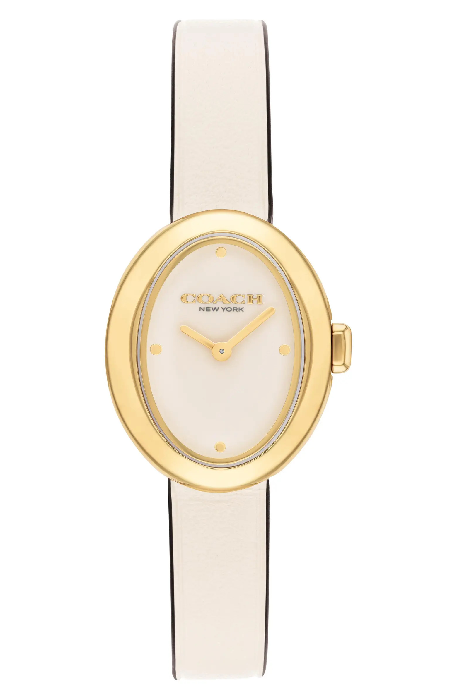 COACH Sammy Leather Strap Watch, 22.5mm | Nordstrom | Nordstrom