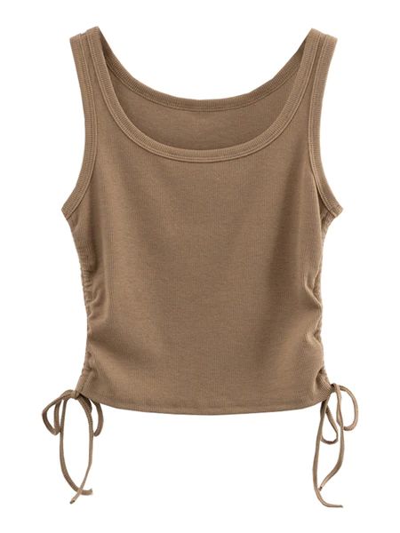 'Gigi' Drawstring Ribbed Tank Top (5 Colors) | Goodnight Macaroon