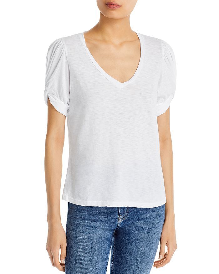 Puff Sleeve V-Neck Tee | Bloomingdale's (US)