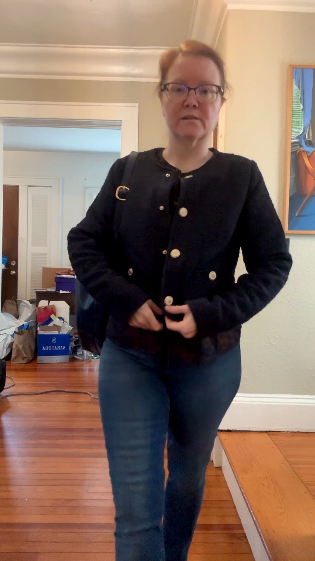 Walmart and Old Navy have great pieces for the Transition to Spring.  I want it to be warm but it’s not quite yet.  Blazers like this boucle one have the weight and warmth to carry spring pieces early in the season under cool temperatures.  It is TTS and has snaps.  Gives Draper James vibes but is super affordable.  Blazer already sold out, but I linked  another.  Cotton Top is 3/4 sleeve and cotton.  Also TTS.  Both are smalls.  Jeans are size 8 old navy as is bag.  Flats I already one from Vionic. 

#LTKootd #LTKMidsize #LTKWorkwear