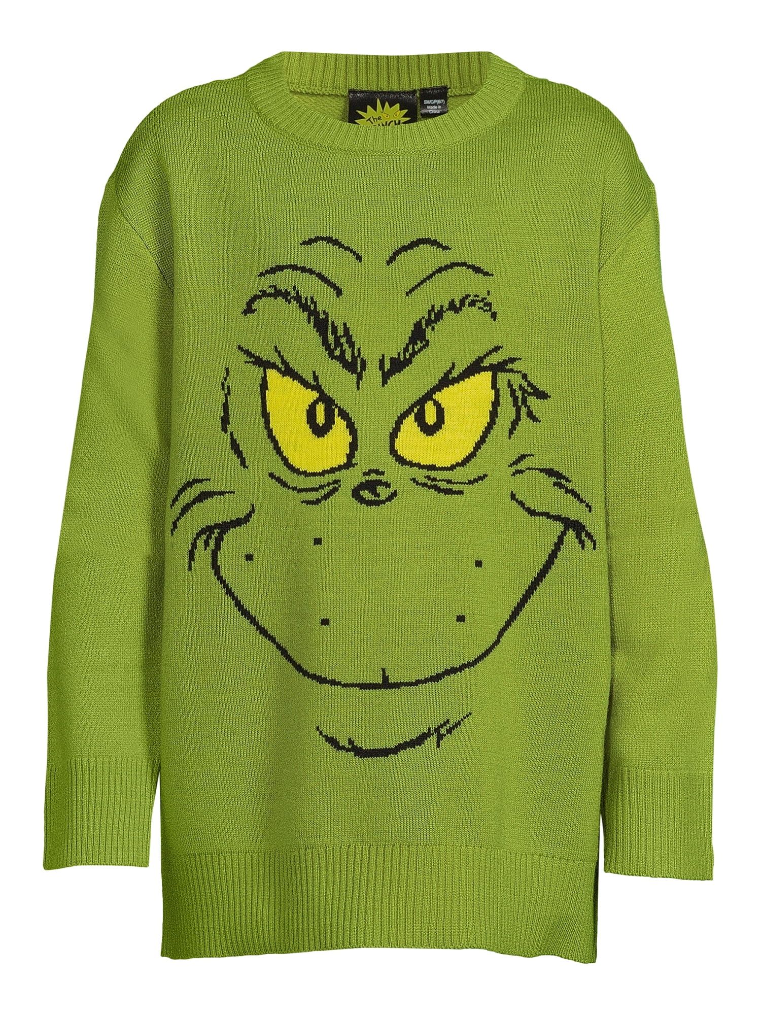 The Grinch Boys Graphic Holiday Crew Neck Sweater, Size XS-2XL | Walmart (US)