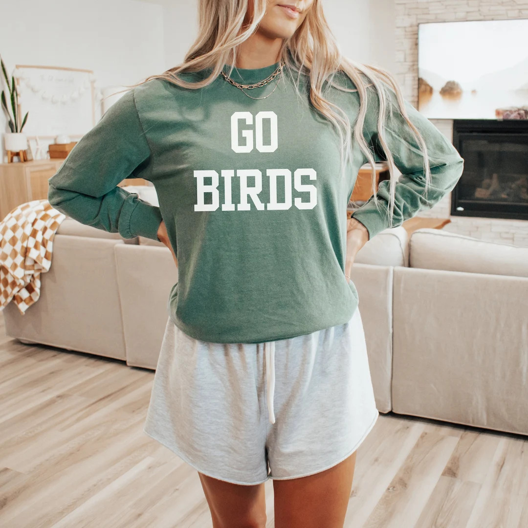 Comfort Colors Long Sleeve Go Birds Philly Shirt Vintage - Etsy | Etsy (US)