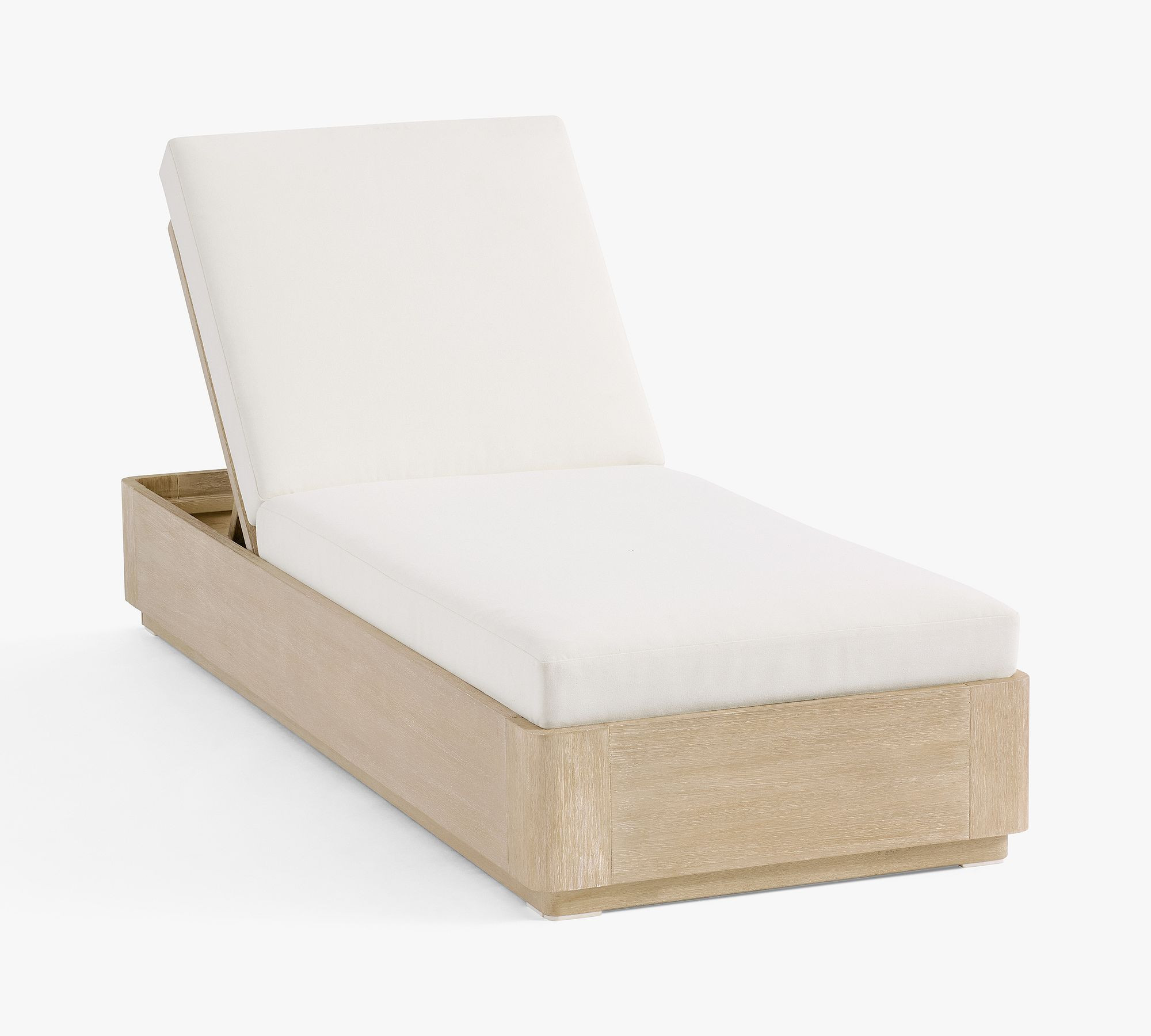Aptos Outdoor Single Chaise with Wheels | Pottery Barn (US)