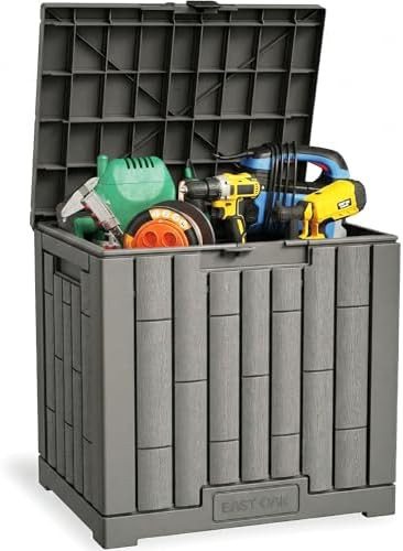 EAST OAK Outdoor Storage Box, 31 Gallon Deck Box Indoor and Outdoor Use, Waterproof Resin Storage... | Amazon (US)
