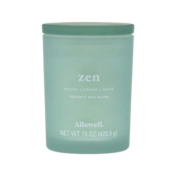 Allswell 15oz Scented 2-Wick Spa Candle - Zen (Hinoki + Cedar + Moss) | Walmart (US)