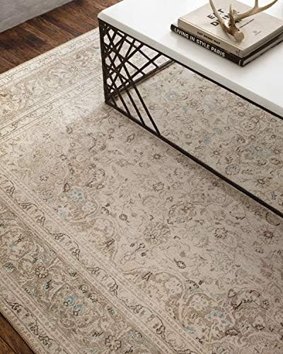 Loloi II Loren Collection Vintage Printed Persian Area Rug 7'-6" x 9'-6" Sand/Taupe | Amazon (US)
