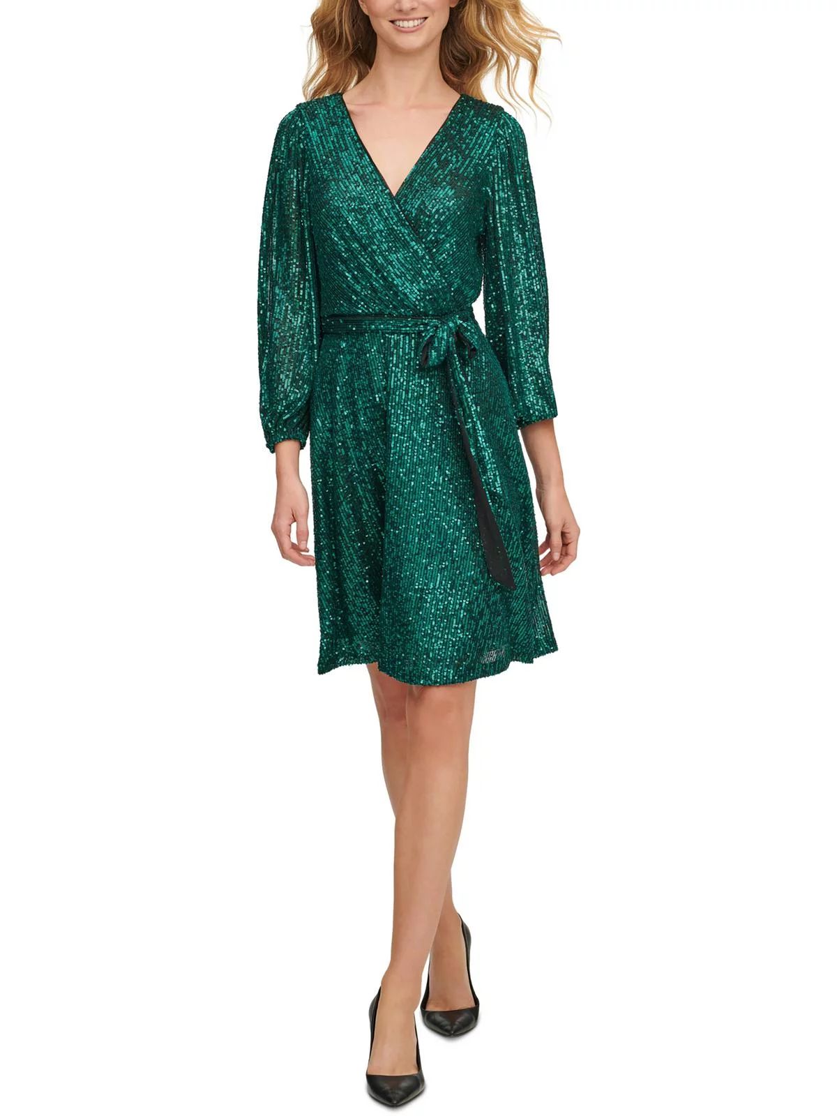 DKNY Womens Sequined Knee Cocktail and Party Dress | Walmart (US)