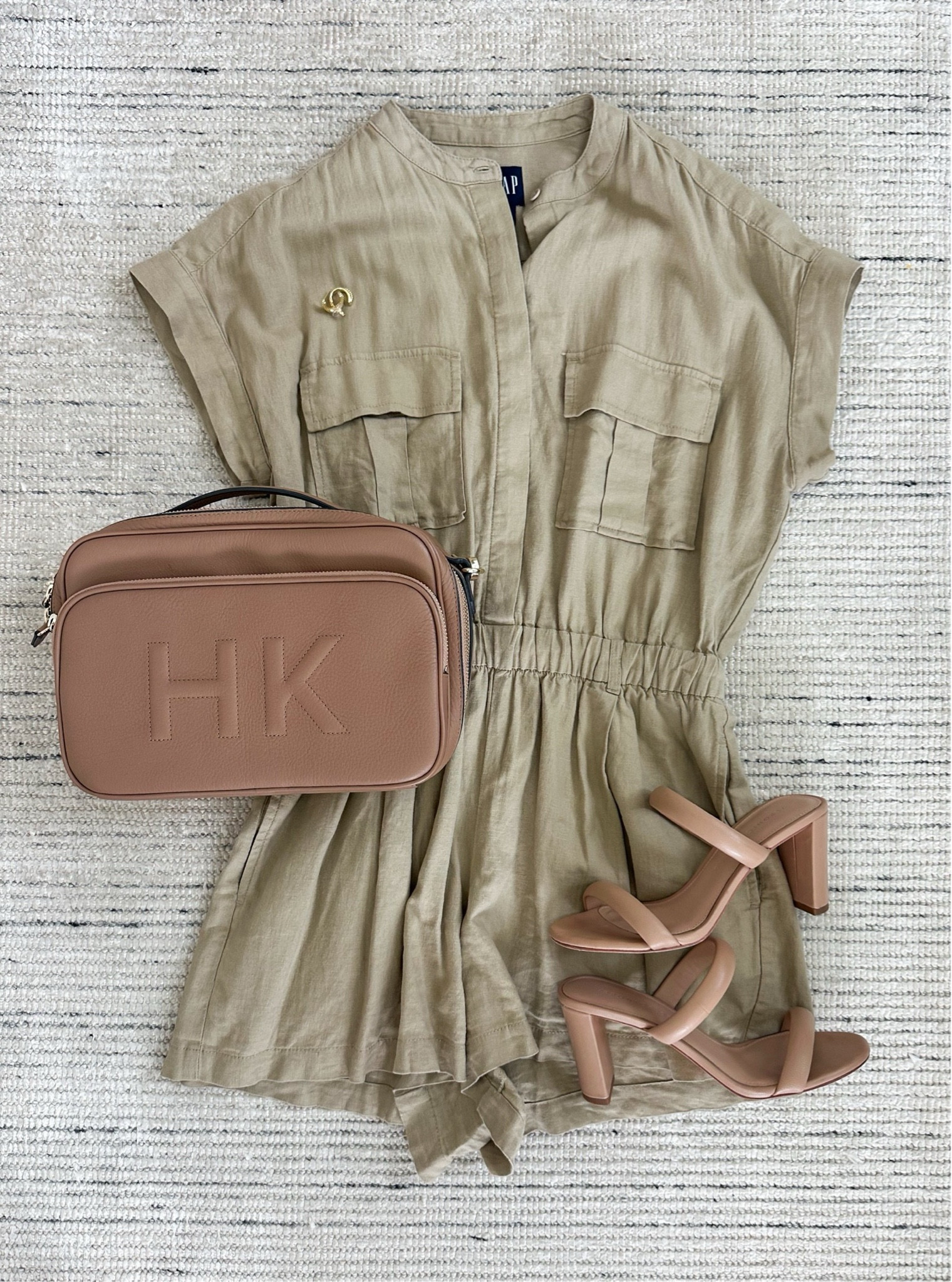 Summer transitioning to fall outfit with utility romper that is on sale for 40% off paired with sandals for a chic look. I got size petite XS. Fits true to size  

#LTKStyleTip #LTKSeasonal #LTKSaleAlert