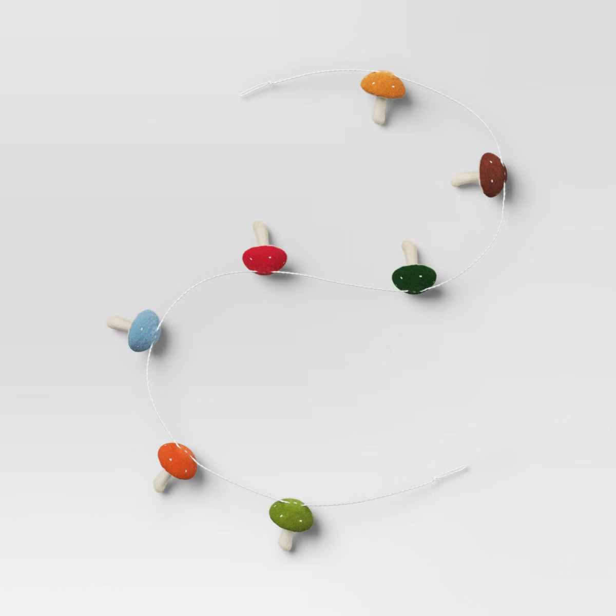 6' Colorful Fabric Mushroom Christmas Decorative Wall Garland - Wondershop™ | Target
