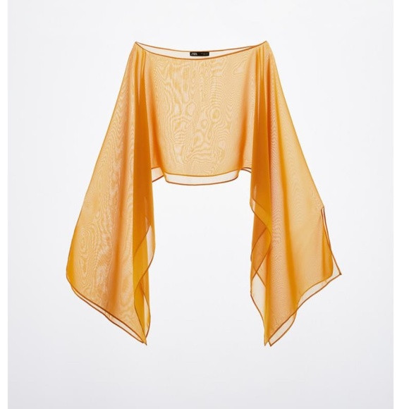 Zara Chiffon Cape | Poshmark