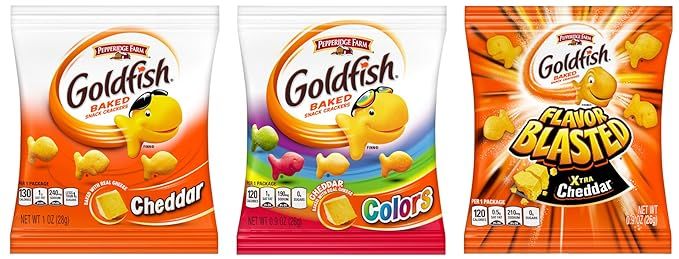 Pepperidge Farm Goldfish Variety Pack Crackers, 37.6 Ounce Snack Packs, 40 Count Box | Amazon (US)