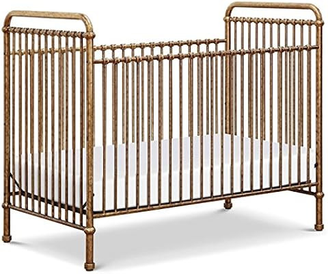 Million Dollar Baby Classic Abigail 3 in 1 Convertible Iron Crib, Vintage Gold | Amazon (US)