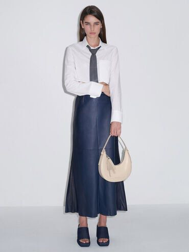 Oat Carey Crescent Hobo Bag | CHARLES & KEITH | Charles & Keith US