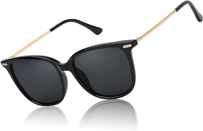LVIOE Square Polarized Sunglasses for Women, Vintage Fashion Sun Glasses with UV Protection Mirro... | Amazon (US)