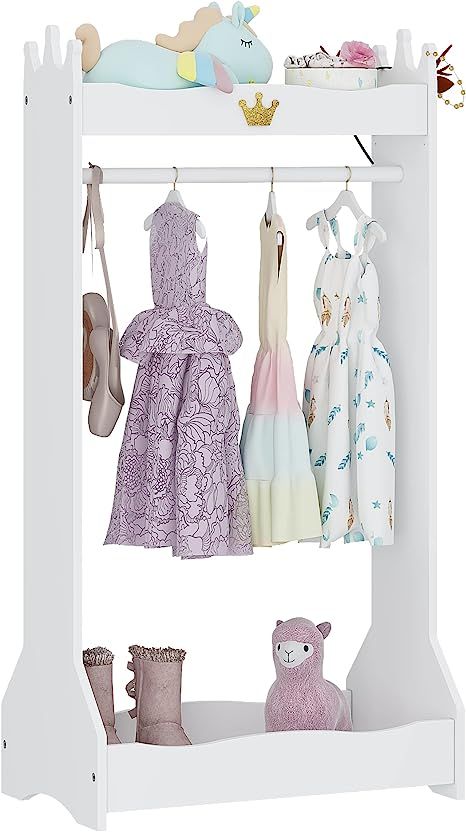 UTEX Kids Dress Up Storage, Kids' Costume Organizer Center, Open Hanging Armoire Closet, Kids Arm... | Amazon (US)