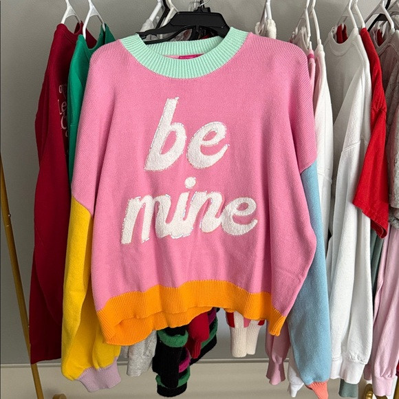 Queen of Sparkles Women's Be Mine Sweater - Pink, Yellow, Mint never worn | Poshmark