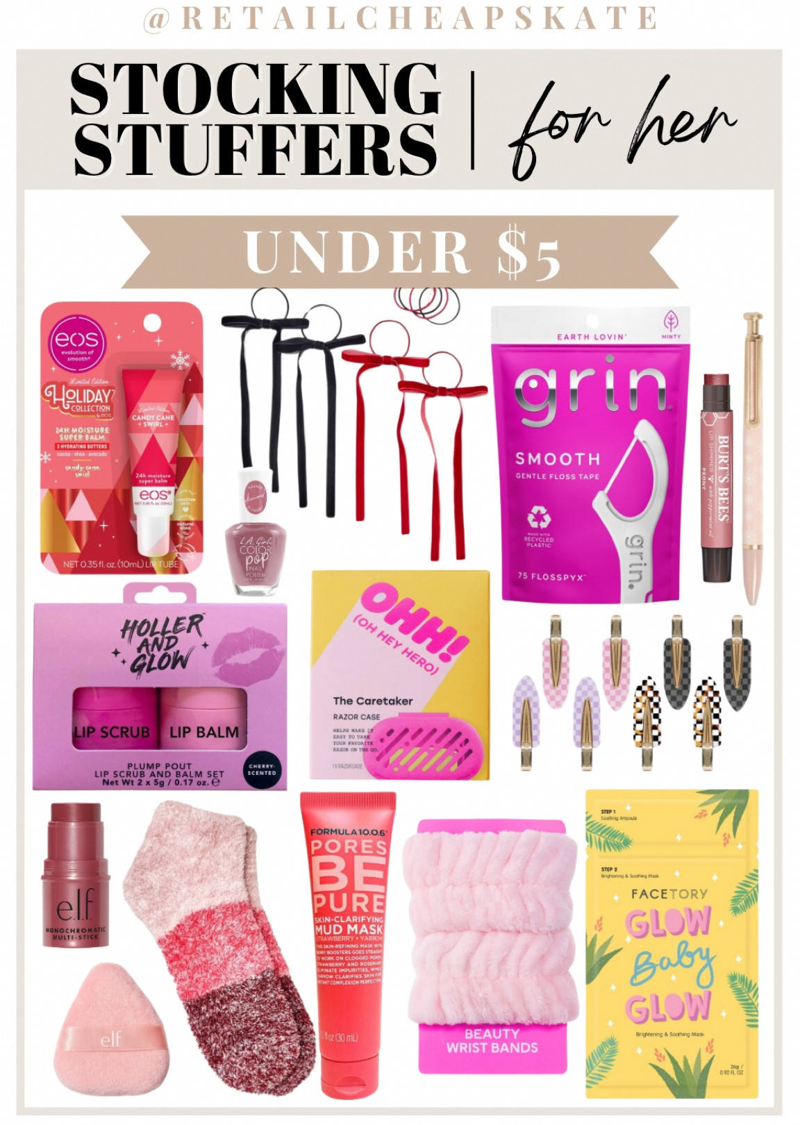 Stocking stuffers for her - under $5!

#LTKHoliday #LTKGiftGuide #LTKbeauty