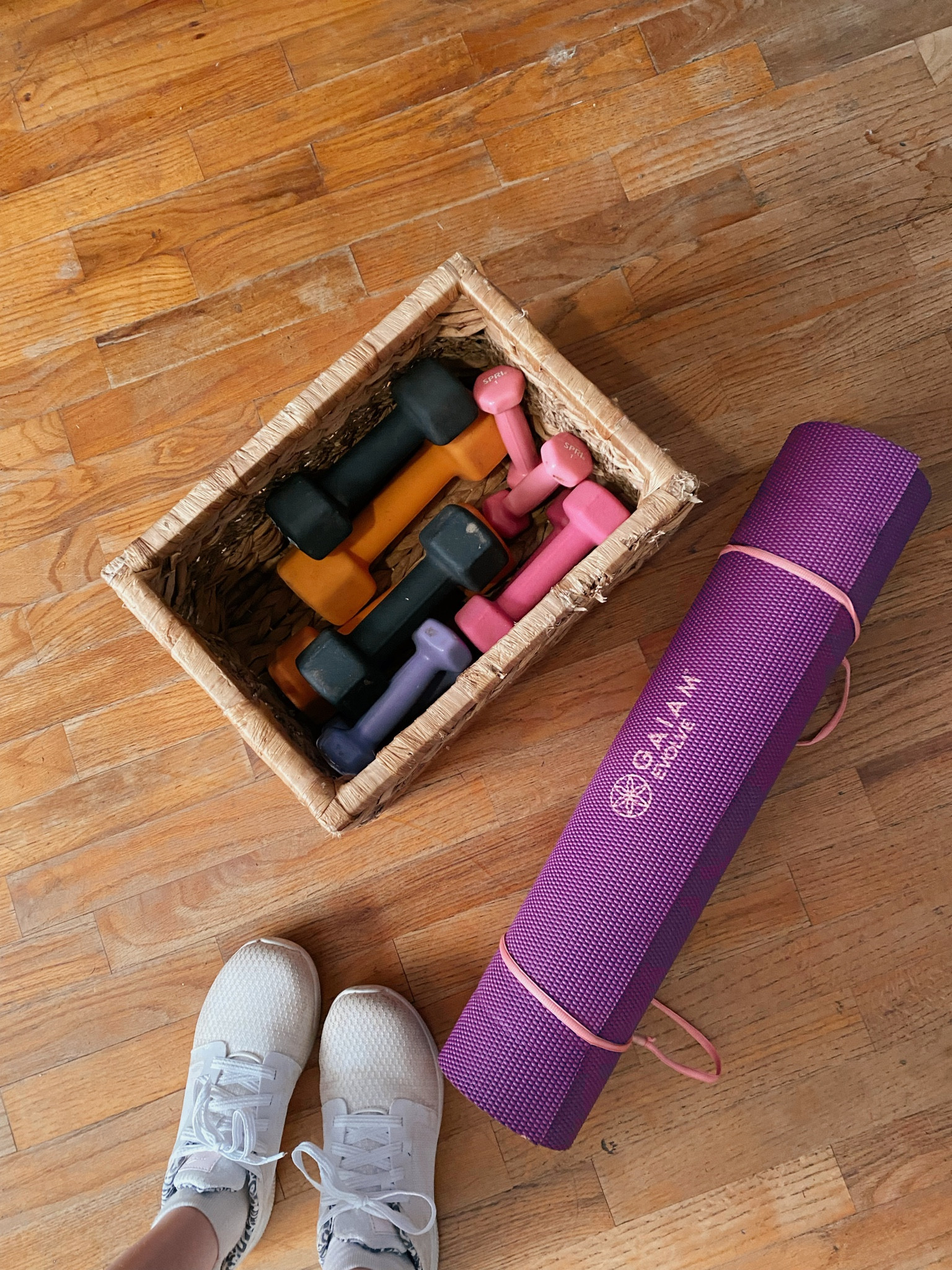 Love, love Avia active wear, quality for cheaper, the dumbbell weights from Walmart feel great on your hands. No slipping on the yoga mat and tons of cushion and support! Smaller weights are for my daughter but are listed in the options on the site. 

#LTKfit #LTKhome #LTKshoecrush