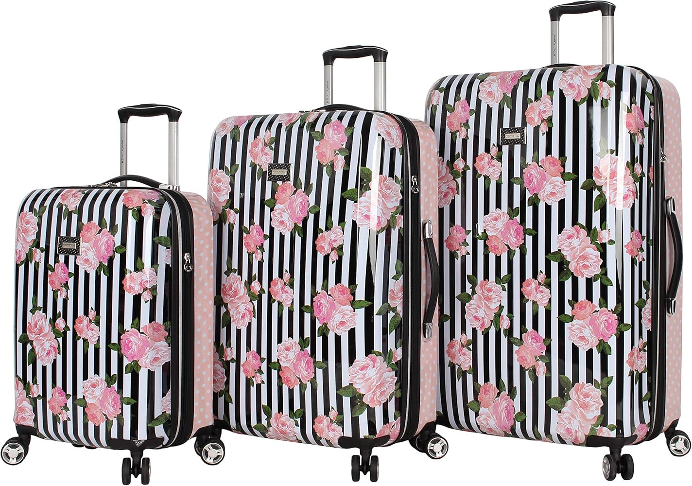 Betsey Johnson Designer Luggage Collection - Expandable 3 Piece Hardside Lightweight Spinner Suit... | Amazon (US)