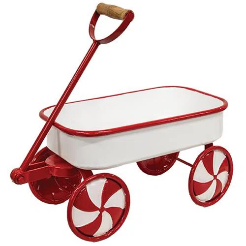 The Holiday Aisle® Candy Cane Metal Wagon & Reviews | Wayfair | Wayfair North America
