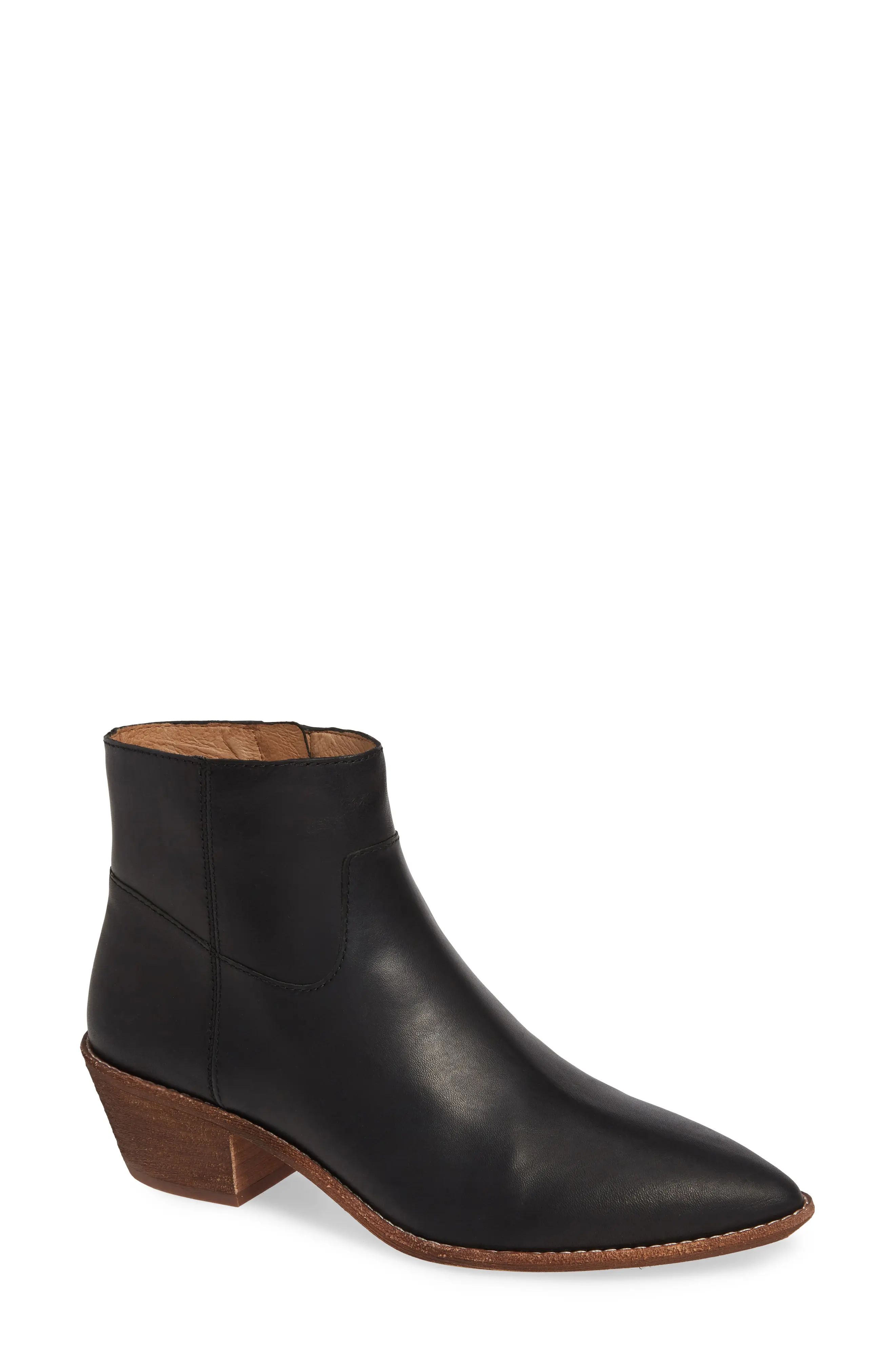 Women's Madewell The Charley Bootie, Size 9.5 M - Black | Nordstrom