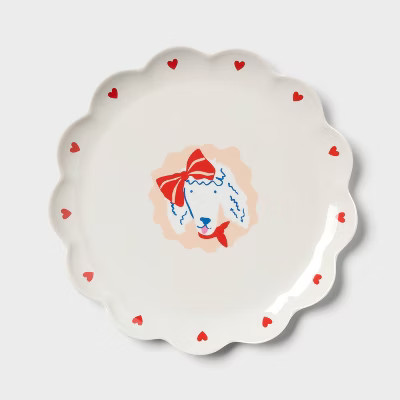 10.5" Scallop Novelty Dog Dinner Plate - Pillowfort™ | Target