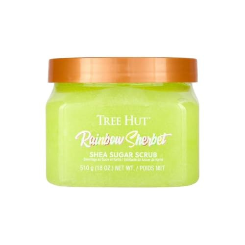 Tree Hut Rainbow Sherbet Shea Sugar Scrub, Exfoliating Body Scrub Removes Dead, Dry Skin for a Soft & Hydrated Feel, Nourishing Essential Body Care, 18 fl oz. | Amazon (US)