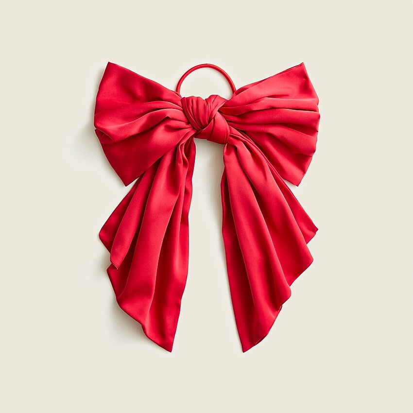 Oversized satin bow hair band | J. Crew US