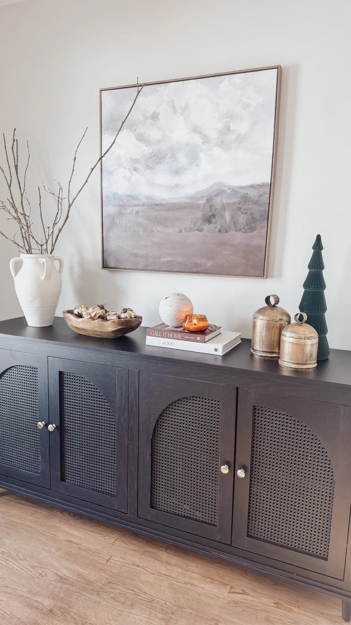 Christmas sideboard decor 🌲

#LTKHome #LTKHoliday