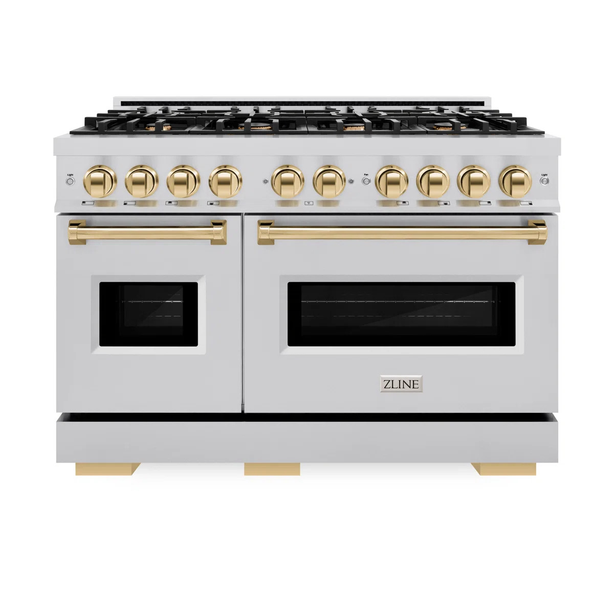 ZLINE Autograph 48" Classic Double Oven Dual Fuel Range w/ Champagne Bronze Accents | Perigold | Perigold