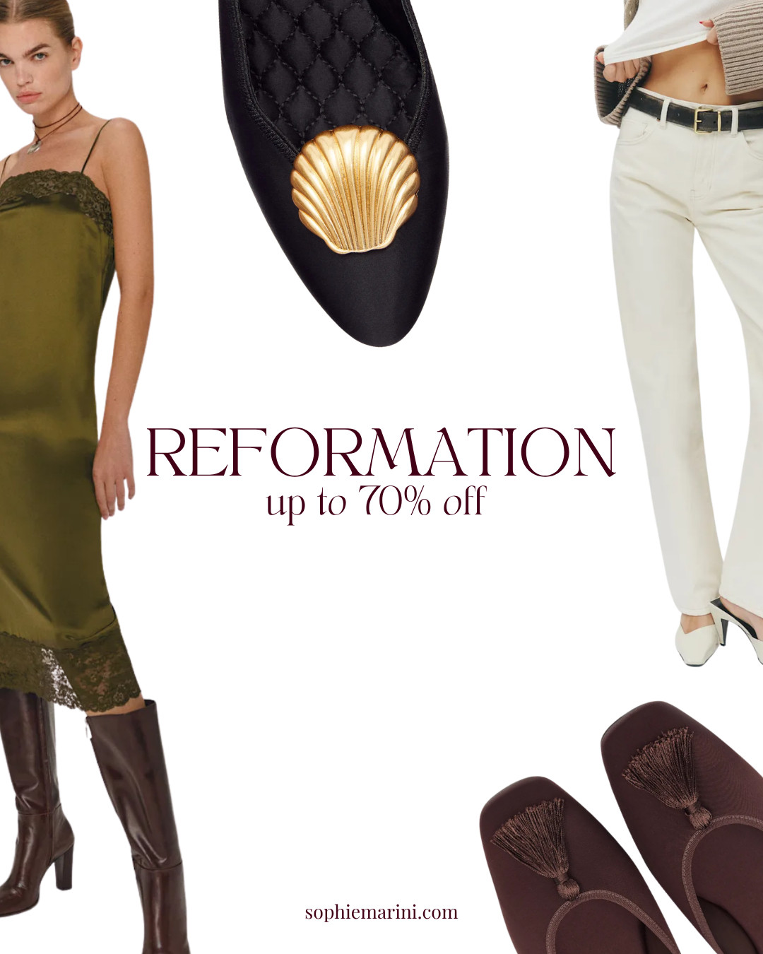 Reformation is up to 70% off and the fall pieces are going fast 🚨🛒everything linked. Comment SHOP and I'll DM the details 💌

Linen midi dresses, scalloped pumps, lace pajama sets, and the silk slip dress I've had my eye on all summer.

This is the kind of sale where you grab pieces you'll actually wear for years — the embroidered midi and the collared matching set are already in my cart.

[Reformation sale, Reformation 70% off, linen midi dress, silk slip dress, fall wardrobe sale]
#reformationsale #fallfashion #saleoftheseason
 

 