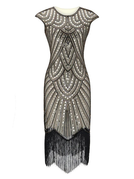 1920s Fringed Flapper Gatsby Dress | Retro Stage