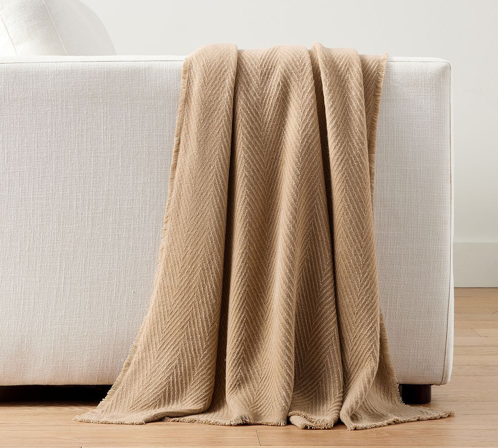 Herringbone Throw Blanket | Pottery Barn (US)