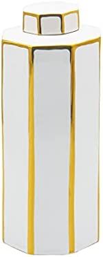 Godinger Aurora Gold Line Flower Vase with Lid - Large | Amazon (US)