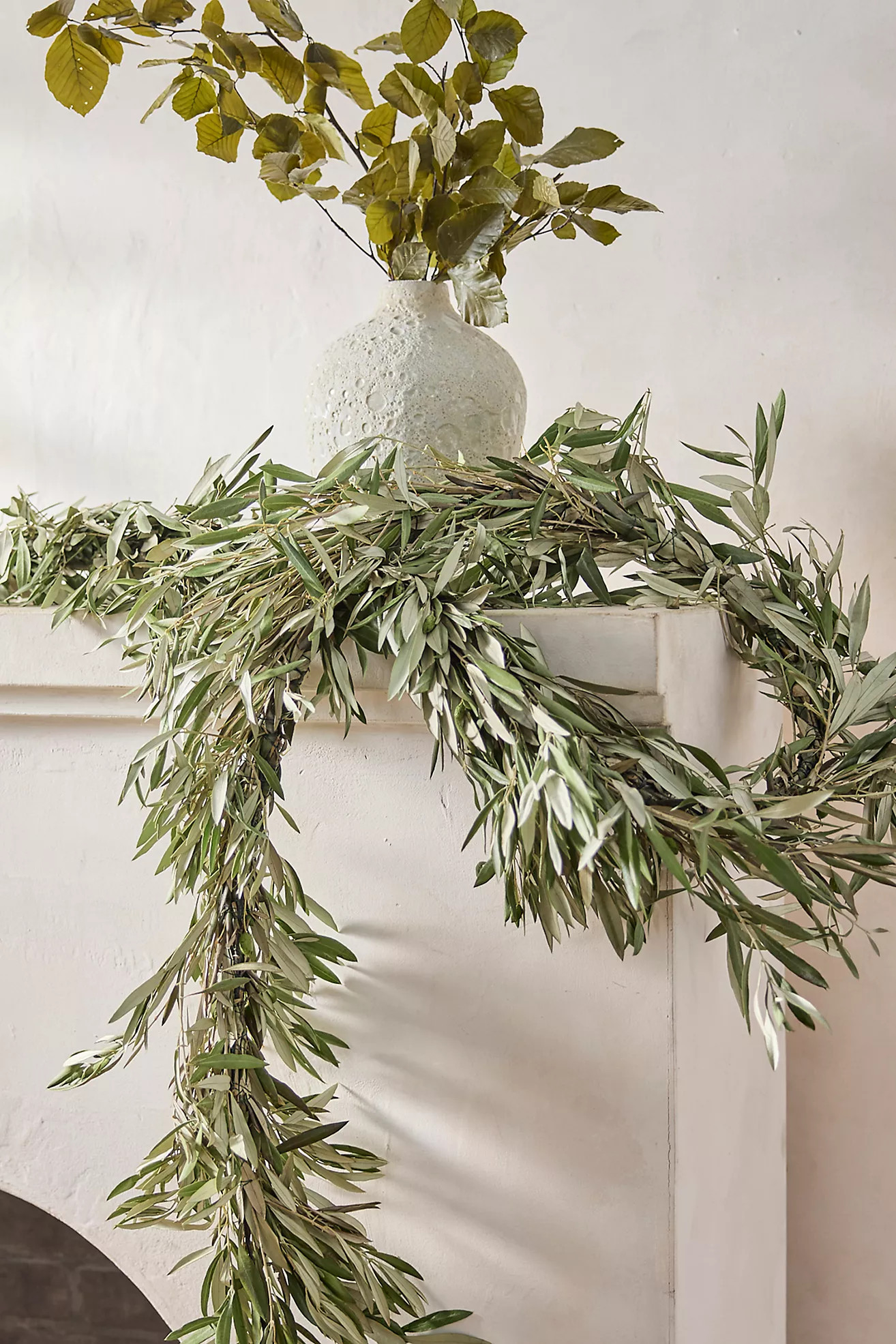 Fresh Olive Leaf Garland | Anthropologie (US)