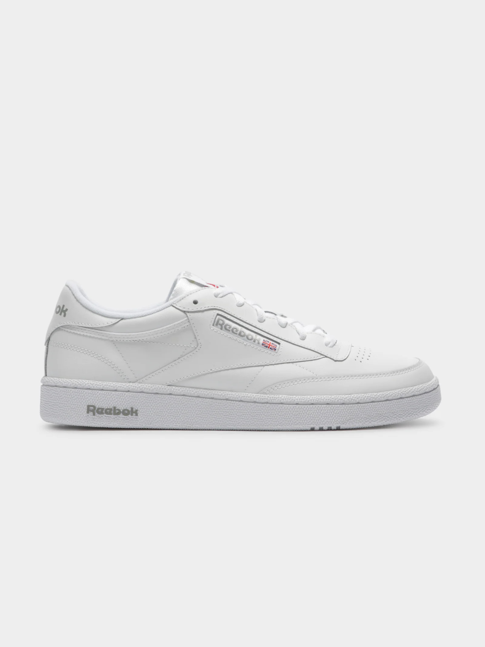 Reebok - Unisex Club C 85 Sneakers in White & Grey Leather | Glue Store (Australia & NZ)