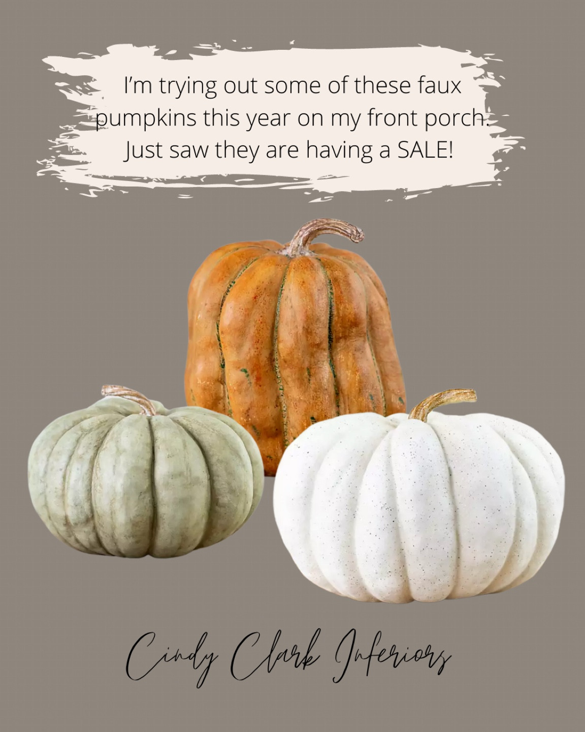 Faux pumpkins for your fall porch! 

Kirklands, faux pumpkins, fall, orange, green, white, realistic 

#LTKSale #LTKSeasonal #LTKhome